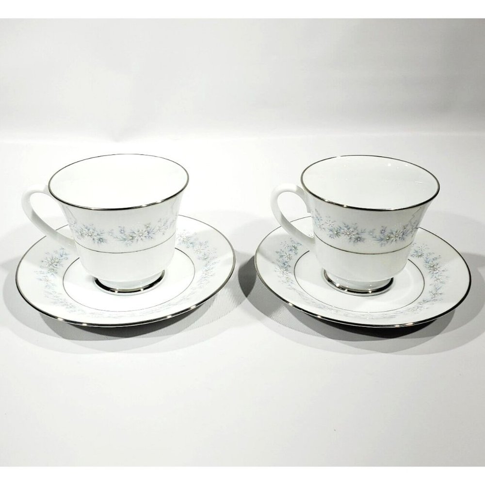 Vintage Contemporary Noritake MARYWOOD Teacup & Saucer Sets # 2181 (2) Sets